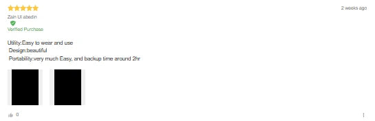 Customer review screenshot