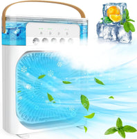 3-in-1 Mini Air Cooler — Fan, Humidifier & LED